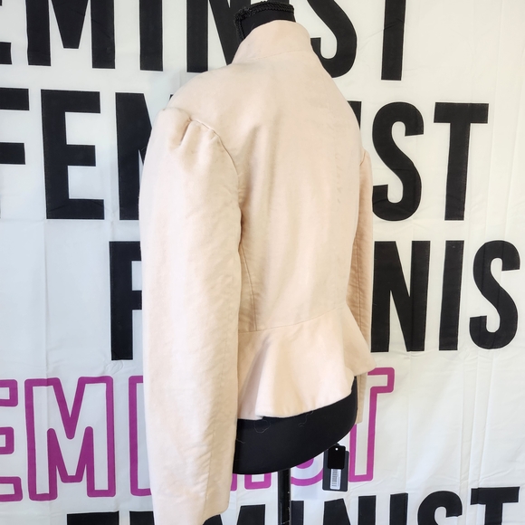 LIKE 4 DISCOUNT Peplum Doublet Waist Coat with Luxury Pearl Buttons - Picture 9 of 16